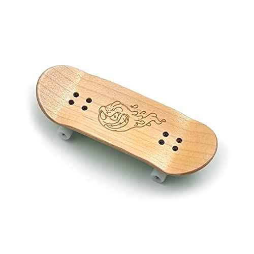 SPITBOARDS¢ç 34mm x 96mm Pro Fingerboard Set-Up (Complete) | Real Wood Deck | Pro Trucks with Lock-Nuts and Pro Bushings | Polyurethane Pro Wheels with Bearings | Pig Flue