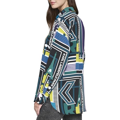 KARL LAGERFELD Women's Soft Long Sleeve Blouse