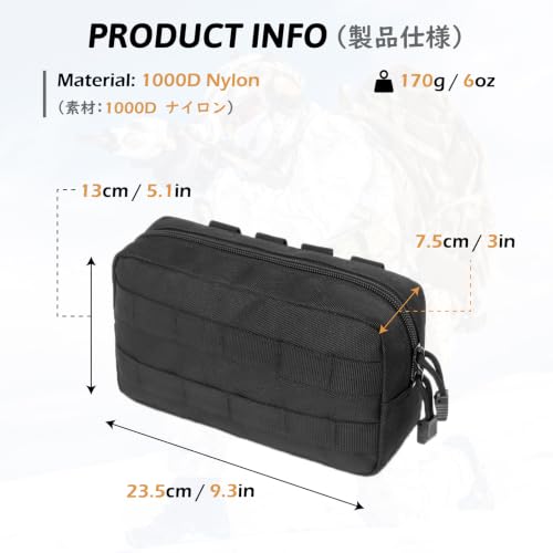 Green Tactical Molle Pouch Admin EDC Gear Utility Waist Bag for Small Tools