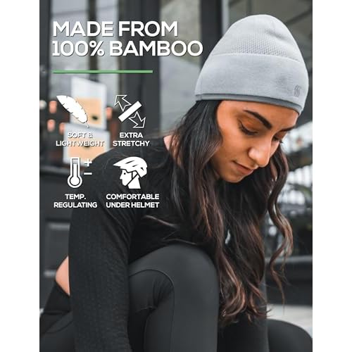 SAAKA Bamboo Beanie Hat & Skull Cap. Soft & Lightweight. Running, Snow Sports. for Men & Women