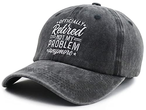 Officially Retired Baseball Cap for Women Men - Black, One Size