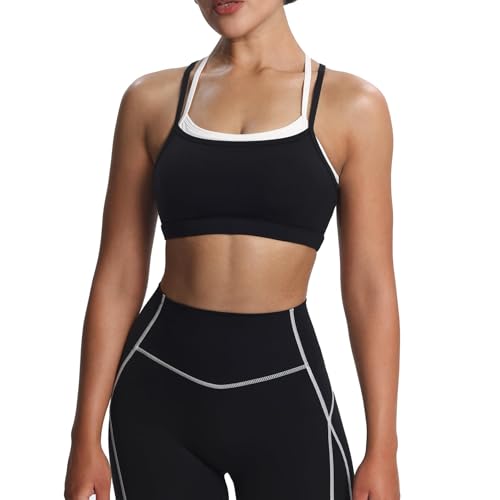 Aoxjox Takes Two High Impact Bra - Black & White, Medium