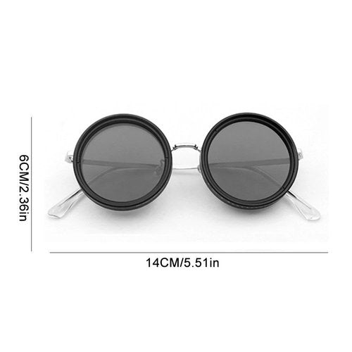 Adjustable Tint Polarized Round Sunglasses, 1-9 Gears Beach Sunglasses, Gray Dimming Glasses with ND Filter Lenses, Adjustable Sunglasses for Men Outdoor Fishing (Gray)