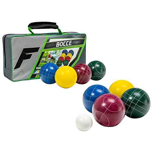 Franklin Sports Bocce Sets - Backyard + Beach Bocce Ball Sets - (8) Outdoor Balls + (1) Pallino - Adult + Family Bocce Sets