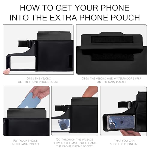 Waterproof Fanny Pack with Phone Case for Swimming Beach Boating Dry Bag