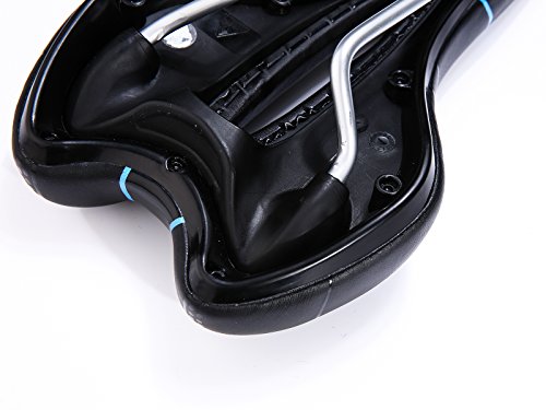 Comfortable Bike Saddle Mountain Bicycle Seat with Ventilation - Black/Red