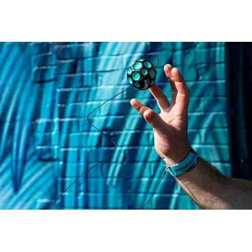 Waboba Bounceback Returning Black and Blue Moon Ball Hyper Bouncy Balls, Extreme Bounce and Fun, Super High Bouncing Ball for Active Play and Outdoor Games