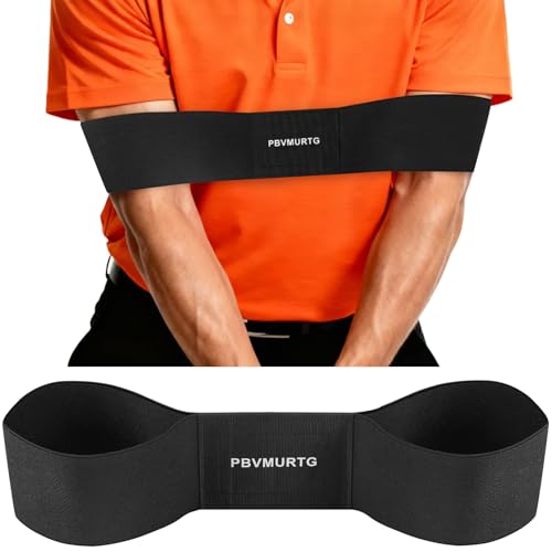 Golf Swing Training Aid with Arm Band and Instructions for Improved Accuracy