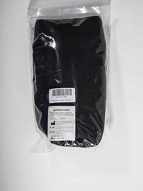 Nuovoware Water Bottle Carrier Bag, 25oz/32oz Bottle Pouch Holder, Adjustable Shoulder Hand Strap 2 Pocket Sling Neoprene Sleeve Sports Accessories for Hiking Travelling Camping, Black