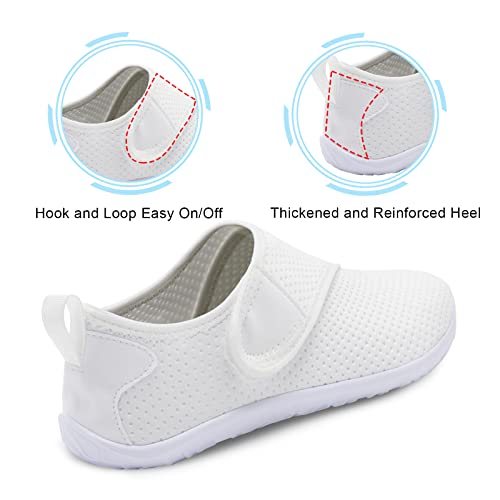 Water Shoes for Women Men Aqua Socks Quick Dry Barefoot Beach Surf Hiking - White 6-7 Women / 5-6 Men