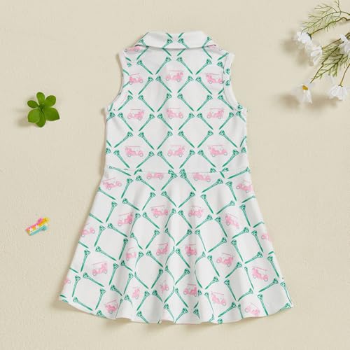 Toddler Girls Back to School Polo Dress - 5-6 Years White Variation