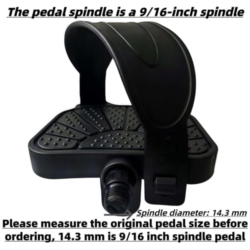 Pro-Grade Exercise Bike Pedals with 9/16" & 1/2" Spindles, Adjustable Straps, Anti-Slip, 500lb Capacity - Fits Peloton & More - Variation of THIS listing
