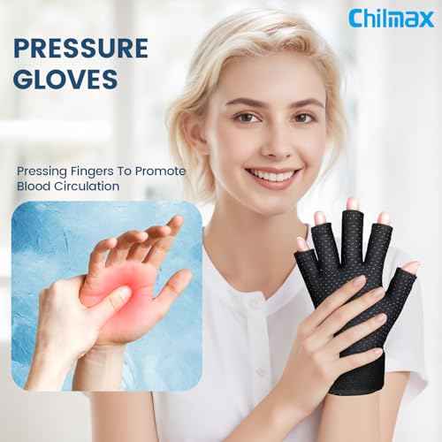 Hand Ice Pack Glove for Arthritis Pain Relief,Hot & Cold Therapy Fingers Arthritis Compression Ice Pack Wrap Adjustable Gel Wrist Ice Pack for Carpal Tunnel,Swelling,Tendinitis(1pcs Medium)