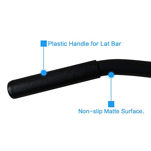 48 Inch Wide Grip Lat Pulldown Bar with Non-Slip Handle for Cable Machine - K Bar