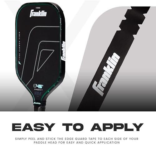 Pickleball Paddle Edge Guard Tape 14-16mm Fit - Black & White, 4 Pack