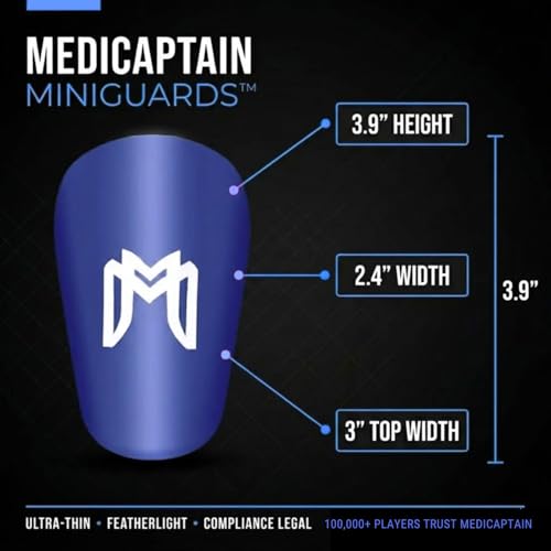 Mini Shin Guards for Soccer - Blue - Tiny Leg Pads for Men, Women, Teens
