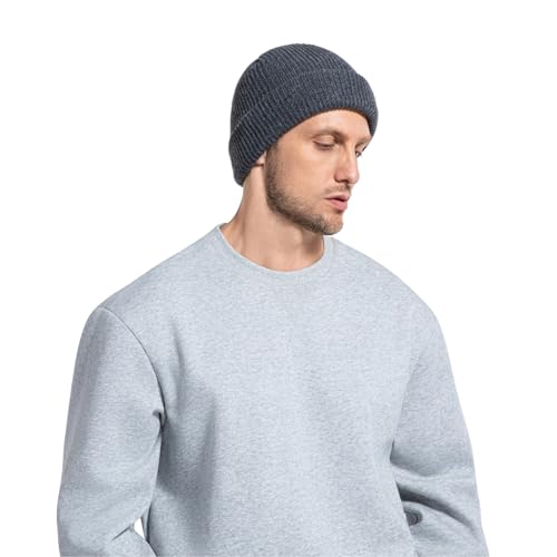 Winter Beanie Hat for Men Women, Thickened Wool-Blend Skull Cap, Warm Cotton Beanie for Outdoor & Heat Retention