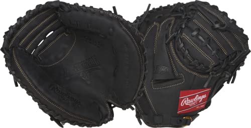 Youth Baseball Glove 31.5 Inch First Base/Catcher's Mitt - Black, 1-Piece Closed Web