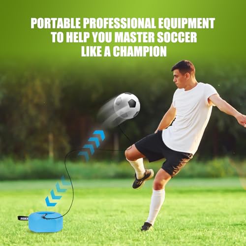 Hikeen Soccer Training Set with Metal Base & Rebound Ball - Blue