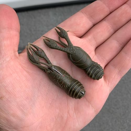 Great Lakes Finesse Juvy Craw Watermelon Green Pumpkin 2.5" Soft Plastic Crawfish Lure