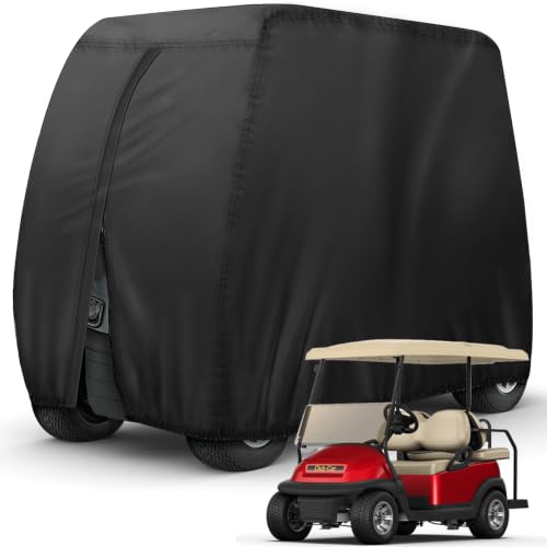 Neverland 6 Passenger Golf Cart Cover Waterproof Fit for Yamaha Club Car EZGO Black XXL