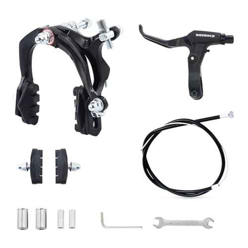 WEEROCK Bike Calip Brake Set Front and Rear C Brake Set, Rim Brake Set with Aluminium Alloy Brake levers, Bike Cables for Kids Bike, Child Bike, Student Bicycle, BMX£¬Beach Bike, Commuter Bike