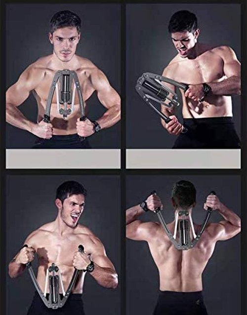 LEJIEYIN Twister Arm Exerciser - Adjustable 22-440lbs Hydraulic Power/Home Chest Expander/Shoulder Muscle Training Fitness Equipment/Arm Enhanced Exercise Strengthener (Black)