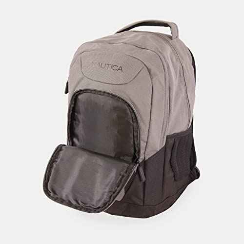 NAUTICA Backpack, Grey Black, 18"