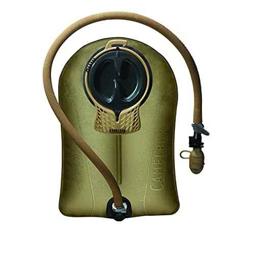Camelbak Mil Spec Antidote 100oz/3L Short Reservoir - Tactical Hydration Bladder - Leak-Proof Water Bladder - BPA-Free, Brown