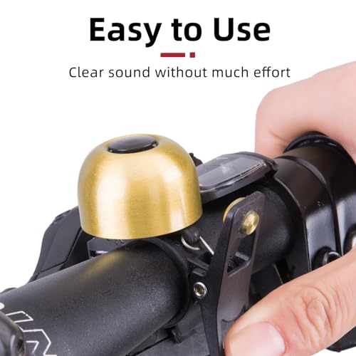 Copper Alloy Bicycle Bell Loud Classic Handlebar Bell for 21-23mm - Coppery