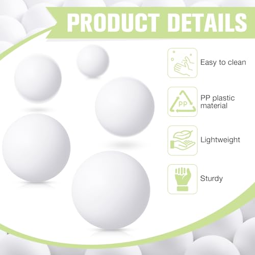 Lewtemi 300 Pack 2.4g 40mm White Table Tennis Balls Sport Bulk