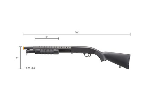 Pump Action Airsoft Shotgun with Full Metal/Steel Barrel 300 FPS (Airsoft Gun)
