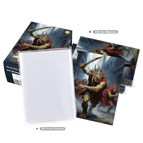 100 MTG Card Sleeves with Inner Sleeves - Textured Back for Standard Cards