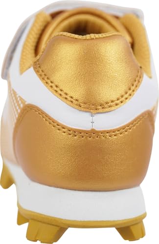 Kids Baseball Cleats Softball Shoes for Boys Girls 11 Little Kid Gold - Athletic Sports Footwear