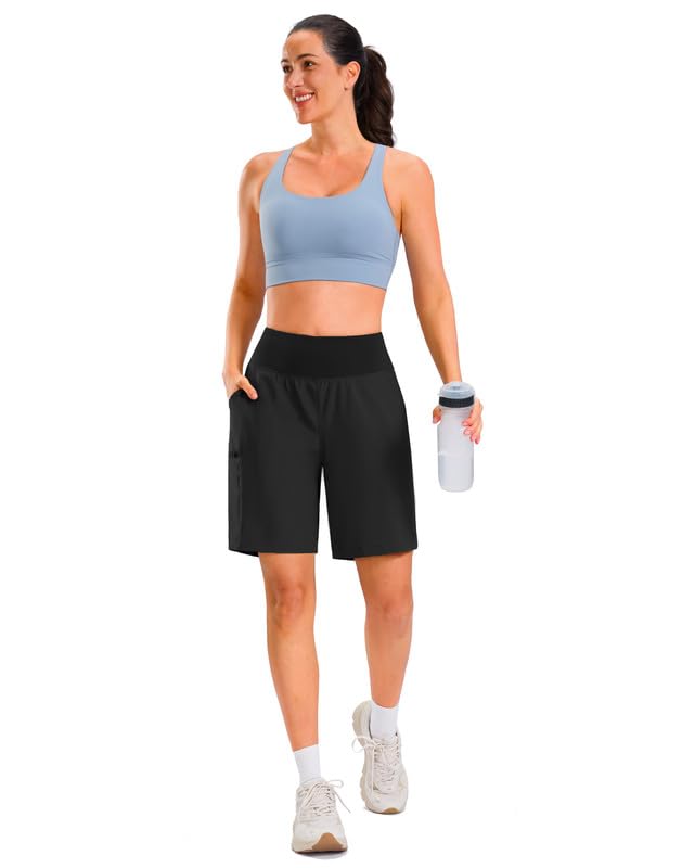 Bikewa Women's Mountain Bike Shorts 4D Padded Cycling Biking Bicycle - Black Large