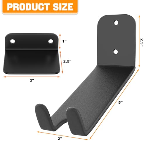 2 Pack Wall-Mounted Bike Pedal Hangers Garage Bike Storage Rack
