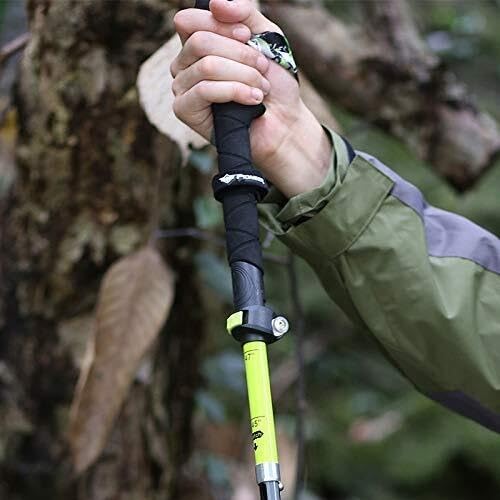 Hiking Poles 7001 Super-Hard Aluminum & Carbon Fiber Trekking Poles, Lightweight, Collapsible, Includes Mud Baskets, Foot Cover & Carry Bag