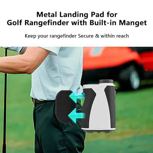 Metal Landing Pad, Industrial-Grade Rigid Clip for Magnetic Golf Equipment and Accessories. Secure Hold and Easy Access for Rangefinders. Magnetic Golf Gear Compatible£¬Black