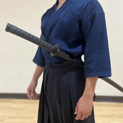 Martial Arts Training Sword 39 Inch Polypropylene Fake Weapon with Black Scabbard