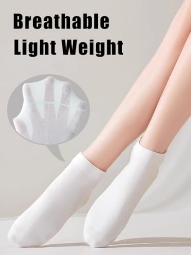 14 Pairs Women's Ankle Socks Pack - Thin Low Cut Athletic Socks for Men & Women, Black White Grey