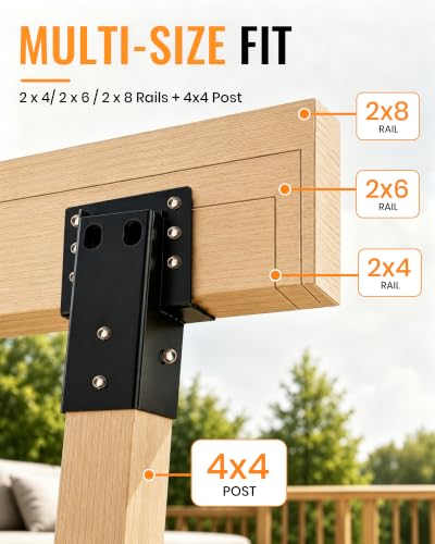 Heavy Steel Deer Stand Brackets 4x4 Compound Angle Elevator Supports - 4PCS