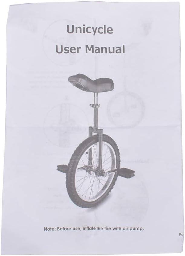 16 Inch Wheel Unicycle Balance Fitness Exercise Adult Kids Outdoor Sports Training Cycling Unicycle with Steel Rim,Mountain Tire Cycling Sports Exercise with Adjustable Seat(Silver)