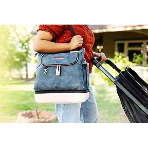 Petunia Pickle Bottom Pivot Backpack, Multiple Carrying Options, Insulated Pockets, Modern Silhouette, Roomy Interior, Indigo/Blush
