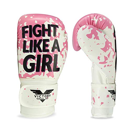 Women's 8 oz Kickboxing Boxing Gloves - Fight Girl Design