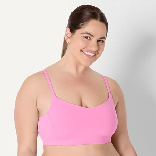 Women's Active FormFlex Sports Bra - Pink, Medium, Removable Cups