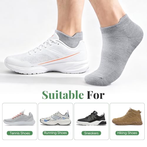 Men's Breathable Bamboo Ankle Socks 6 Pack - Multicolor, Slim Fit