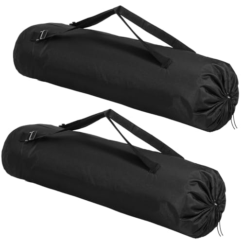 Heavy Duty Camping Chair Replacement Bag - 43.3x13.7 Inches with Adjustable Shoulder Strap (Black) - 2 Pack