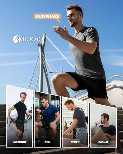 Men's 7 Pack Athletic Workout T-Shirts - Large, Quick Dry, Short Sleeve, Gym Activewear