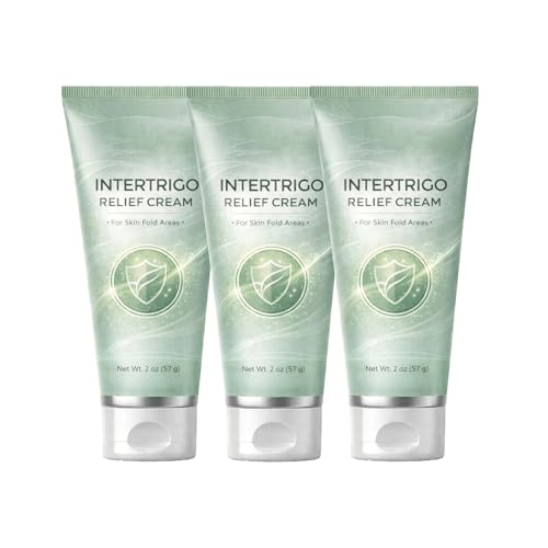 Intertrigo Cream for Skin Folds, Moisture & Friction Relief, 3-Pack