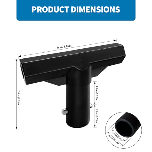Plastic Trampoline T Connectors - 6 Pack for Top Ring Systems